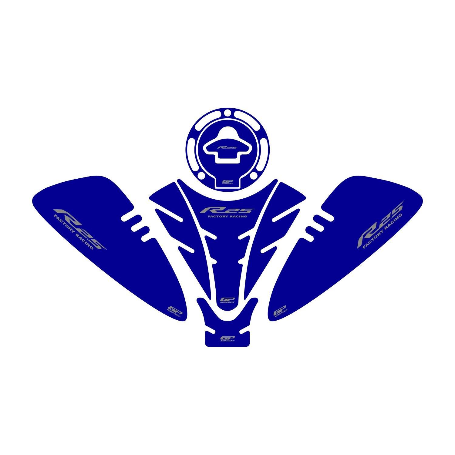 

GP Composite Yamaha R25 2019-2024 Compatible Tank Pad Set Blue