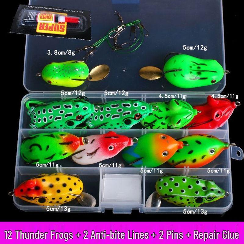 Schwimmende Froschköder Set: Weiche, Starke, Künstliche Froschköder mit Haken für Schwarzfisch