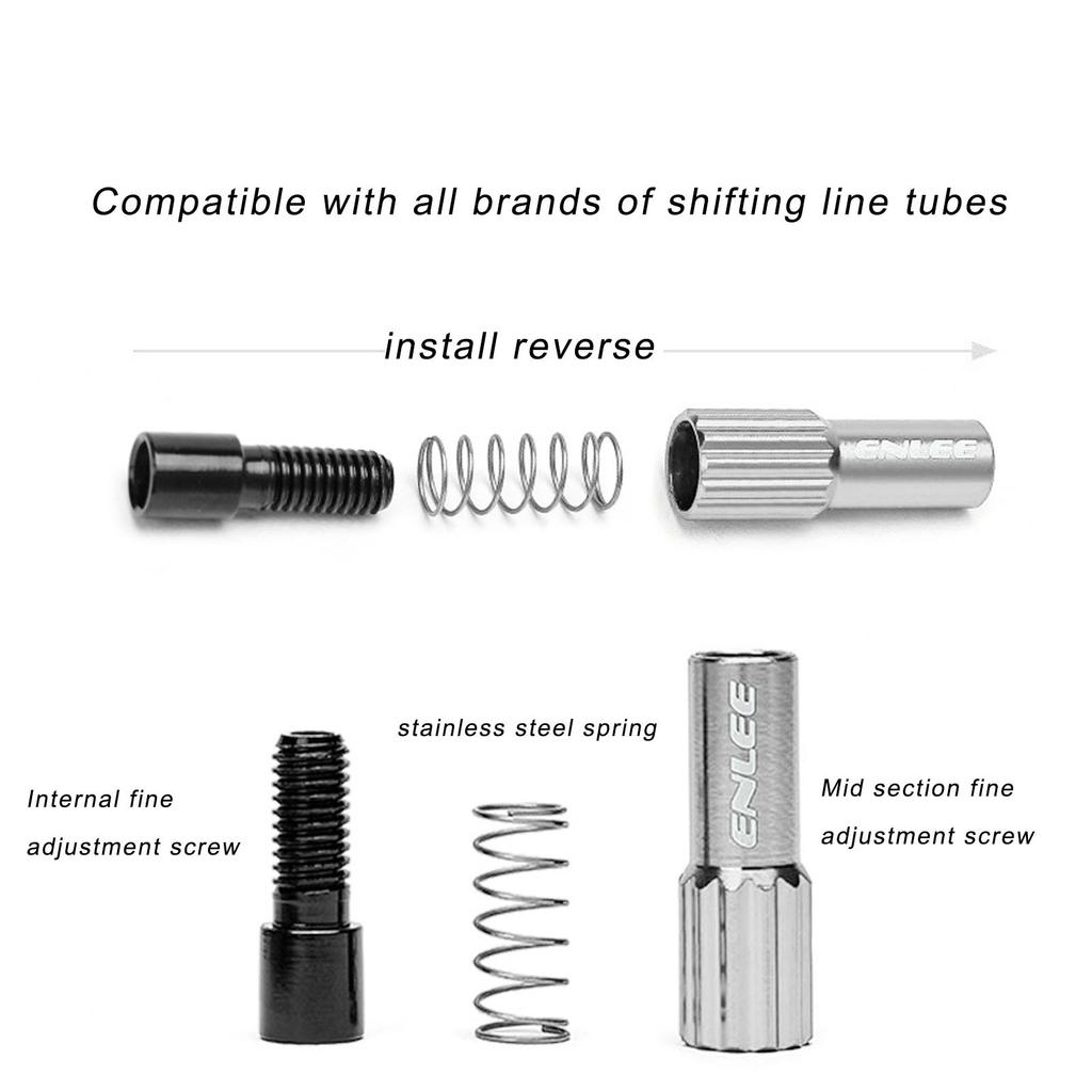 Brake Cable Adjuster Screw Aluminum Alloy Bike Cable Adjuster Barrel for Road Mountain Bike