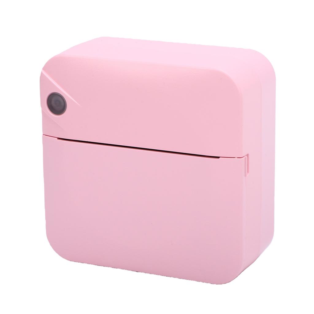 Mini Thermal Printer Bluetooth Inkless Portable Printer Pocket Label Maker with APP for DIY Photos Study Notes Pink