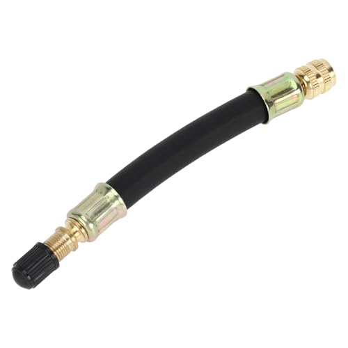 A ABSOPRO Tire Valve Stem Air Inflation Adapter Durable 120mm Long Tire Valve Extension Rubber Black