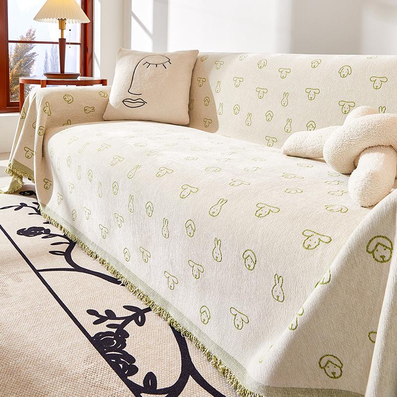 Four Seasons Universal Chenille Sofa Cover Towel Non-Slip All-Inclusive One-Piece Sofa Cover High-Grade Anti-Scratching Universal Cover