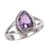 Natural Pink Amethyst Gemstone 925 Solid Sterling Silver Jewelry Ring S.8 N0K11