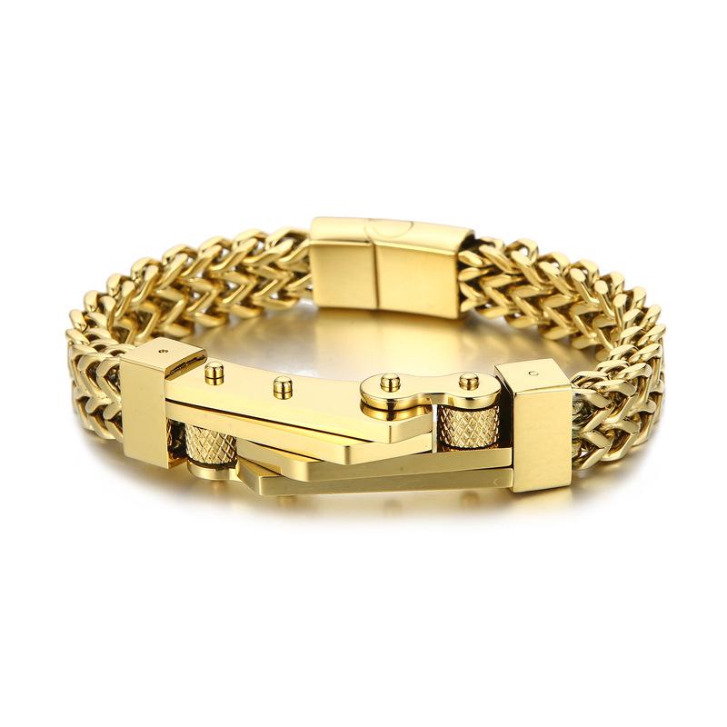 Men's Stylish Titanium Steel Dragon Bone Chain Bracelet