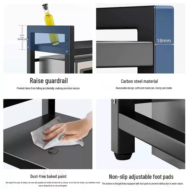 Extendable Kitchen Storage Rack for Microwave & Rice Cooker