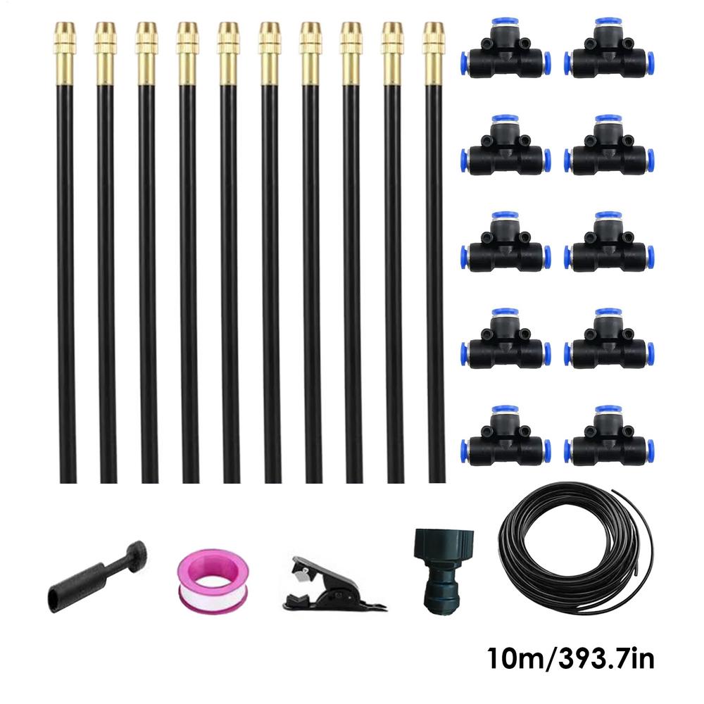 

Garden Watering System Drip Irrigation Kit Adjustable Rotatable Nozzles for Vegetable Garden Flower Beds Water Saving Design