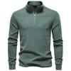Men's Solid Color Zipper Soft Shell Sweatshirt Long Sleeve Breathable Warm Pullover Casual Streetwear Jacket