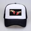Michelangelo Heart Break Print Baseball Cap Fashion Summer Unisex Women Mesh Trucker Caps Adjustable Snapback Sun Hats