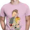 Beavis Butthead Toilet Fun TShirts Aesthetic Men Cartoon Rock Comic Punk Metal Funny Christmas Tees T Shirts Homme