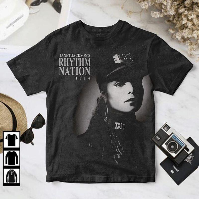 Janet Jackson s Rhythm Nation 1814 Cotton Black S-234XL Unisex Shirt TU038 S