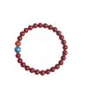 Tri-Color Lotus Bracelet with Faceted Beads: Purple Gold Sand, Cinnabar, Red, Orange, Blue for Women