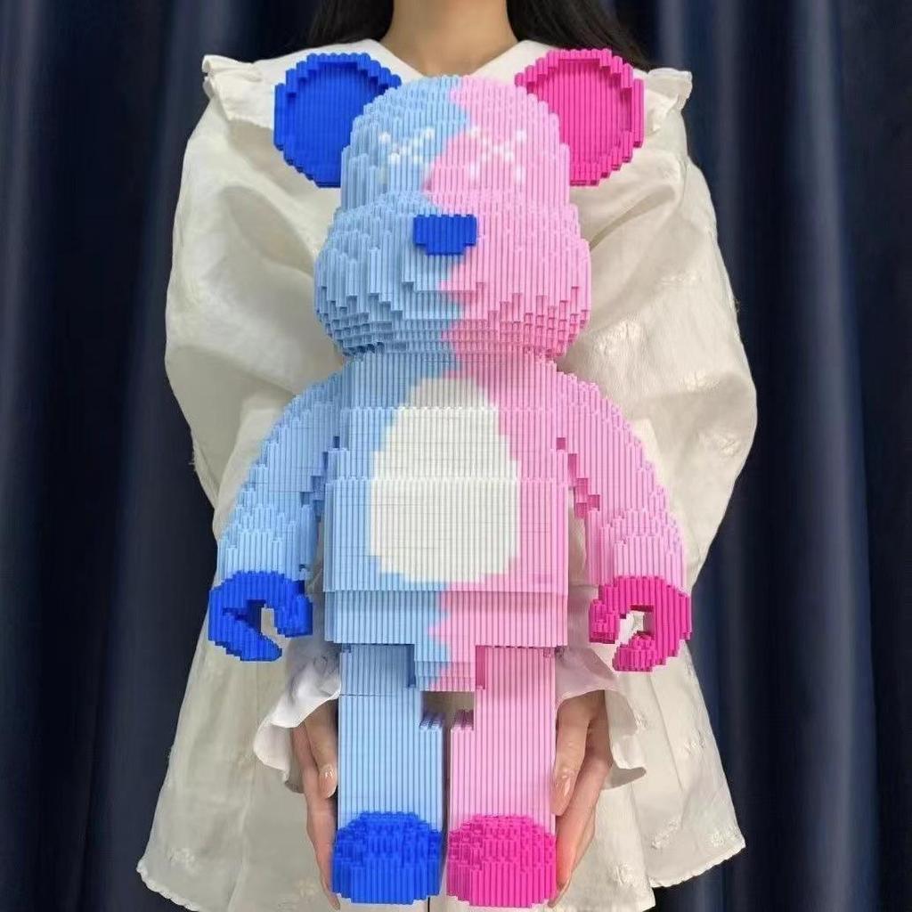 Compatible LEGO Violent Bear Educational Building Blocks - Children's Micro-Particle Assembling Toy Gift