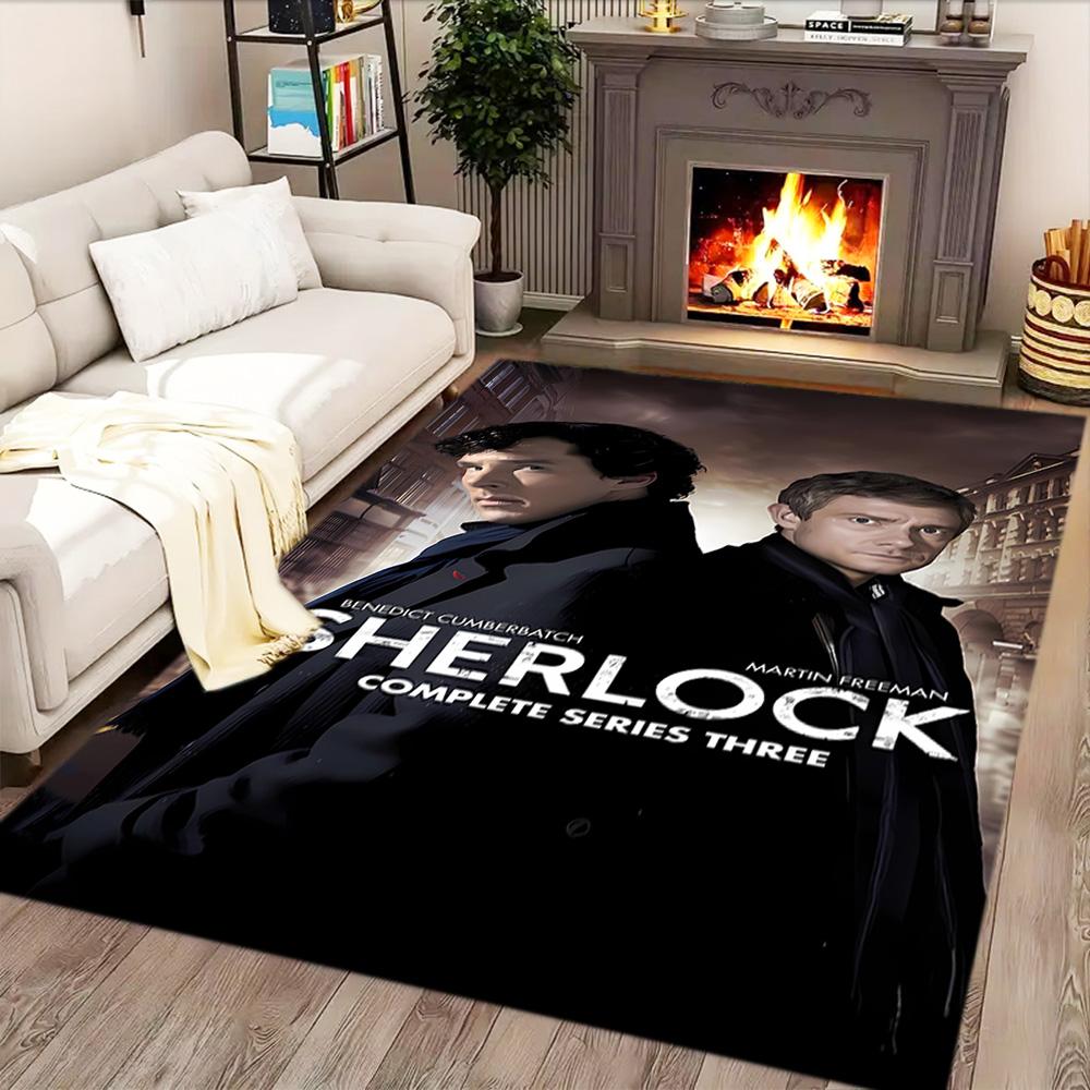 Sherlock Modern Detective Drama Rug for Living Rooms, Bedrooms, Home Décor, and As Gifts.