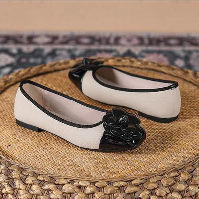Women Flat Shoes Spring/Autumn New Square Head Silver Women's Shoes Comfortable Soft Sole Shallow Mouth Colored Single Shoes