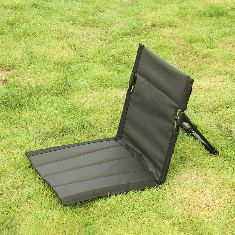 Faltbarer Campingstuhl für den Außenbereich Oxford-Stoff Camping-Bodenstuhl Garten Park Einzelner Faulenzer Stuhl Rückenlehnenpolster Picknick-Rückenstuhl