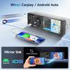 Hodozzy Stereo Auto 1DIN, Compatibil Bluetooth, CarPlay/Android Auto, Suport Audio Auto Ecran Tactil 4",