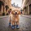 4pcs/set Adjustable Non-Slip Pet Shoes Breathable Wear-Resistant Dog Canvas Sneakers Rubber Soles Pet Board Shoes Pet Supplies