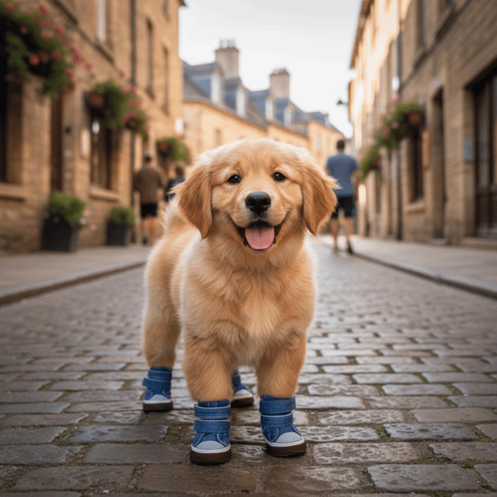 4pcs/set Adjustable Non-Slip Pet Shoes Breathable Wear-Resistant Dog Canvas Sneakers Rubber Soles Pet Board Shoes Pet Supplies