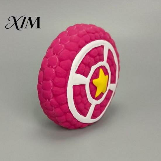 Interactive Pet Toys for Boredom And Anxiety Round Shield Dog Toy, Squeaky Latex Chew Training Dogs Fetch Teeth Cleaning Toy Small Medium Tartar