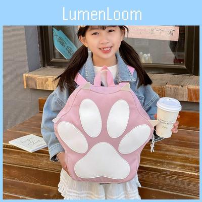 Adorable Cat Paw Design Cartoon Student Backpack For Kids In Sweet Colors And Styles