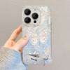 Butterfly for Apple 16Promax mobile phone case IP15 large hole IMD feather bracket Internet celebrity 16 violent laser
