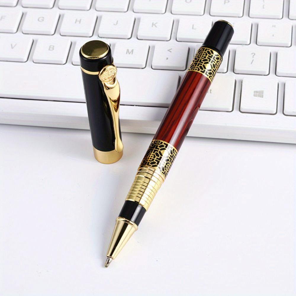 Luxury Metal Ballpoint Pen Business Signature Fountain Pen Student Gift Writing Tools Blue/Black Ink Gel Pen for School Office
