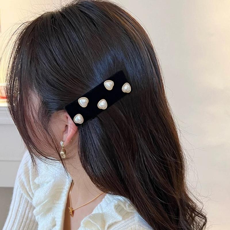 1pc Retro Korean Version New Bb Clip Hair Accessory for Women, Pearl Hair Clip, Hair Accessory Clip, Dec Jewelry