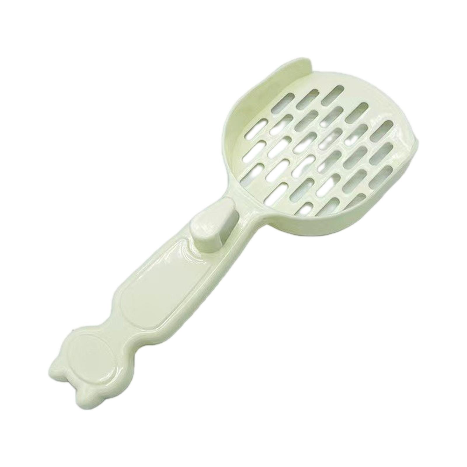 

Large Cat Litter Scoop with Long Handle Plastic Cat Poop Shovel Durable Cat Litter Cleaning Tool Hanging Hook Design for Easy Storage one size белый
