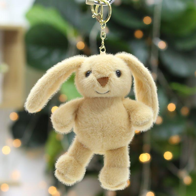 Cartoon Rabbit Doll Keychain Pendant Cute Doll School Bag Hanging Decoration Birthday Gift Plush Toy