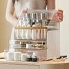 Scatola Portaoggetti Cosmetici Trasparente da Tavolo Scatola Portaoggetti Trucco Cassetto Impermeabile Scatola Portaoggetti per Pennelli e Cura della Pelle Portaoggetti per Trucco