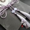 Ming Dynasty Daoist Robe Waist Rope with Jade Pendant Tassel - Unisex Hanfu Palace Ribbon Accessory
