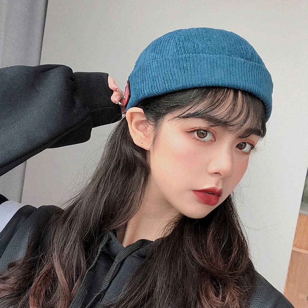Tag Harajuku Style Corduroy Female Hat Letter Hat Korean Style Caps Men Beanies Watermelon Hat