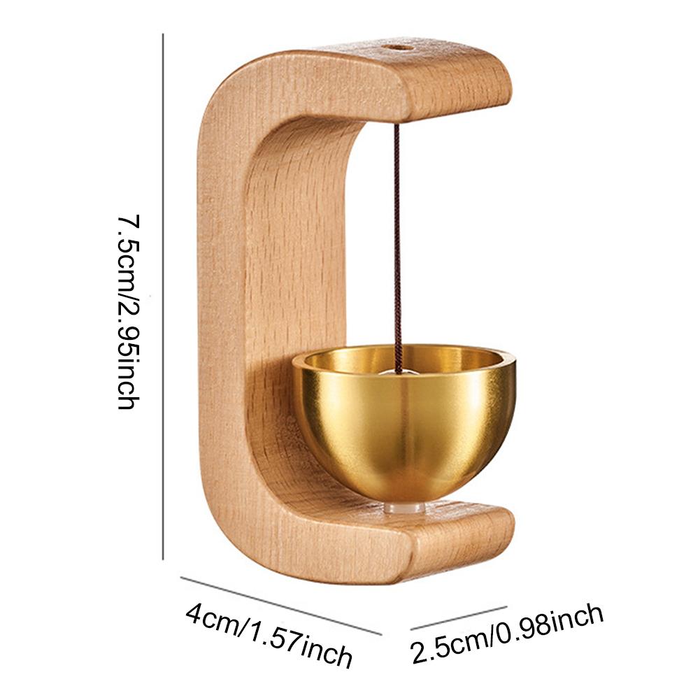 Suction Door Type Entry Reminder Bell C-Shaped Hanging Wind Chime Wireless Entrance Door Bell for Home and Office Car Decoration