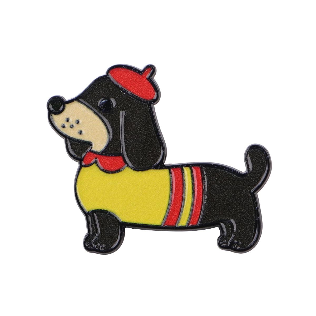 1-6pcs/Set Dachshund Dog Enamel Pin Cute Animal Brooches Lapel Pins for Backpacks Jeans Brooches Adorn Jewelry Accessories Gift