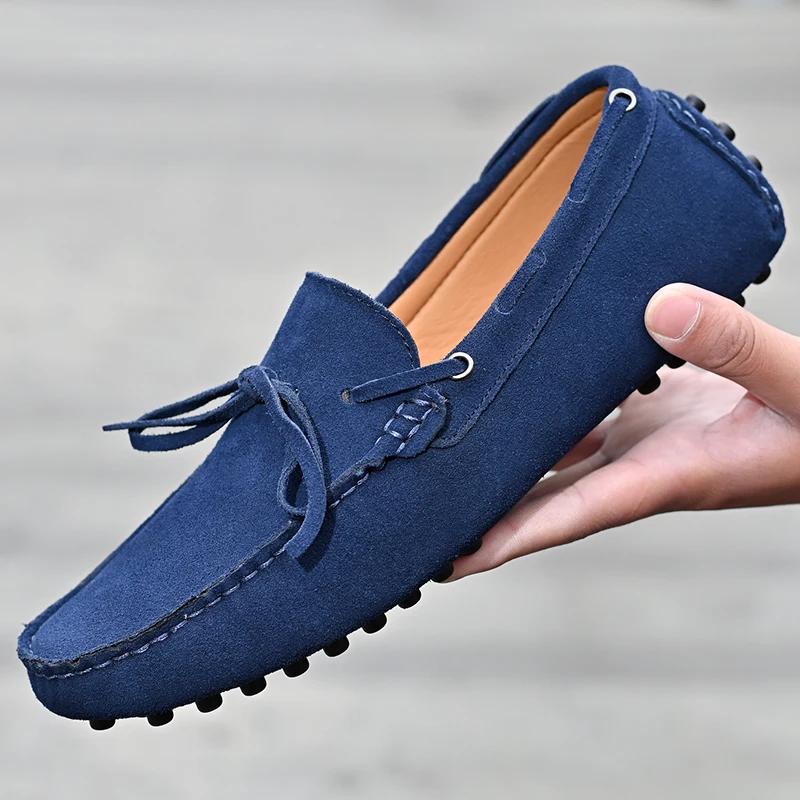 Fashion High Quality Leather Loafers Men Casual Shoes Male Driving Shoes Moccasins Slip On Men's Flats Fashion Men Shoes Size 38-49