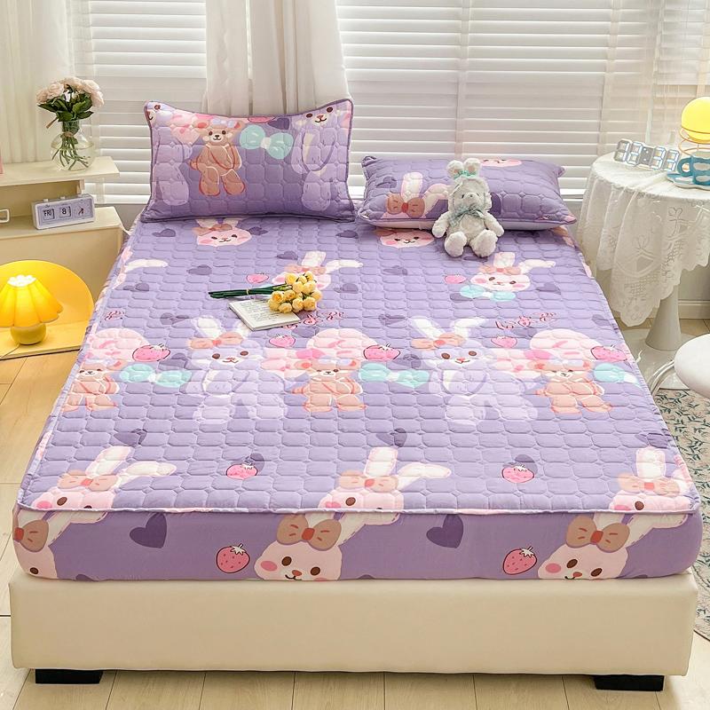 Bonenjoy Tagesdecke, Cartoon-Stil, Matratzenbezug, gesteppt, Spannbettlaken, hautfreundlich, Bettüberwurf, Matratzenschoner (Kein Kissenbezug)