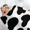 Cow Print Black and White Throw Blanket Cute For Decorative Sofa Thermal Thermals For Travel Blankets