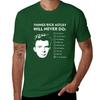 Maglietta 'Cose che Rick Astley non farà mai' abbigliamento estetico divertente top magliette da uomo in cotone