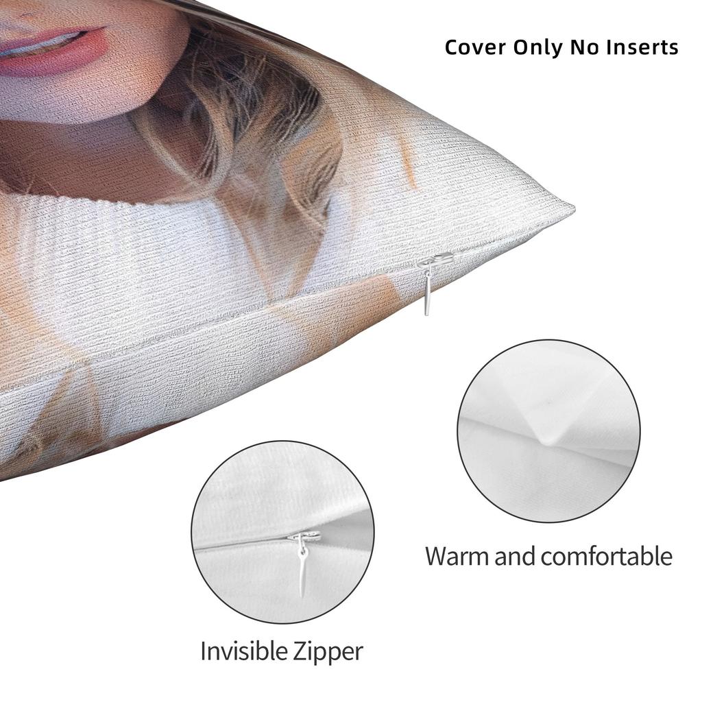 Trendy Singer Girl Pillow Case Kawaii Pillow Cover Comfy Pillowcases For Sofa Couch Bed Living Room
