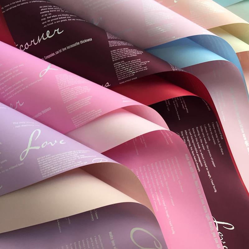 20 Pcs Flower Wrapping Paper, Waterproof Florist Bouquet Paper, Diy Crafts