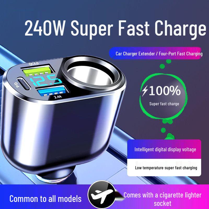 

Super-Fast Dual-Port Car Charger & Cigarette Lighter Adapter