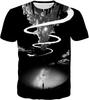 T-shirt Estiva da Uomo in Poliestere 3D Asciugatura Rapida Traspirante Manica Corta T-shirt Casual Colore Tie Dye T-shirt Estiva