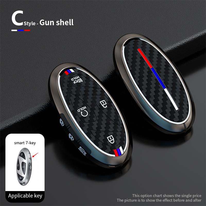 5 7 Buttons Zinc Alloy + Silicone Car Key Case Cover For Hyundai Kona Ev Grandeur GN7 IONIQ 6 2025 2025 Remote Key Protect Shell