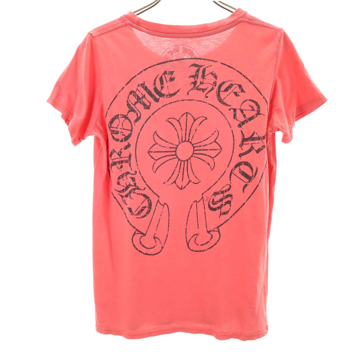

CHROME HEARTS Made in USA Back print Short sleeve T-shirt M pink Women Used