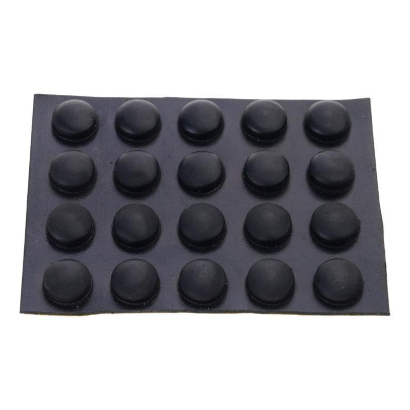 Rubber Feet 20 Count with Adhesive Backing for Base Contact Use On Furniture, Desk Devices, Equipment, and Cabinets