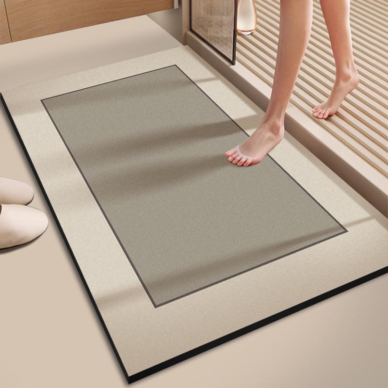 Absorbent Non-slip Diatomaceous Earth Bathroom Mat: Quick-drying, Stain-resistant, Easy-to-clean