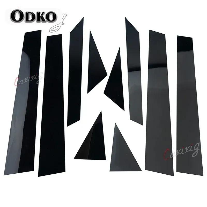 Car Glossy Piano Black Pillar Posts Door Trim Decal Cover Stickers for Hyundai Sonata 2011 2012 2013 2014 Accessories