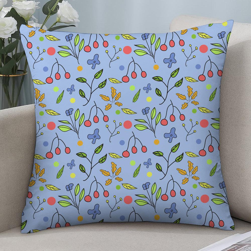 Colorful Cartoon Berries Pillow Case Short Plush Pillow Covers Sofa Decorative Gift Home Double-sided Printing Cushion Cover