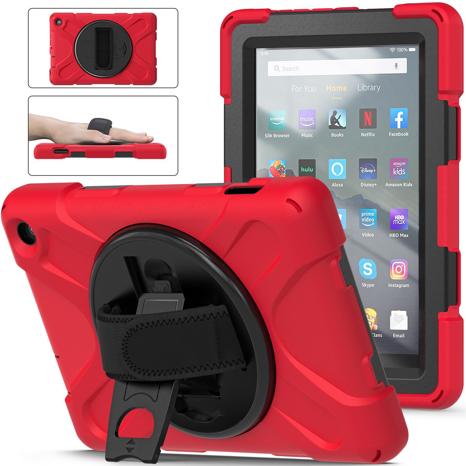 

Новий 2022 Amazon Kindle Fire 7 Повітряна подушка Захисний чохол-оболонка від падінь Without Shoulder Strap чорний