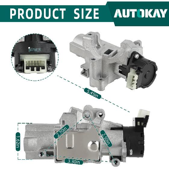 AUTOKAY 15795322 Ignition Lock Cylinder Housing W. Passlock Sensor Fits For Chevrolet Colorado For GMC Canyon Hummer H3 H3T Isuzu I-280 I-290 I-350